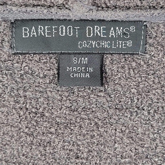 Barefoot Dreams Cozy Chic Lite Relaxed Gray # 903 Medium Cardigan Sweater - Picture 9 of 9